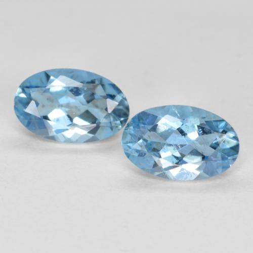 Achetez naturel 0,41ct bleue aigue-marine gems, coupe ovale, en provenance inde chez gemselect. en stock, livraison internationale!