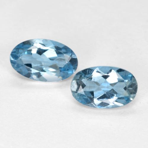 Achetez naturel 0.39ct Bleu clair Bleu vert gems, Coupe ovale, En provenance Inde chez GemSelect. En stock, livraison internationale!