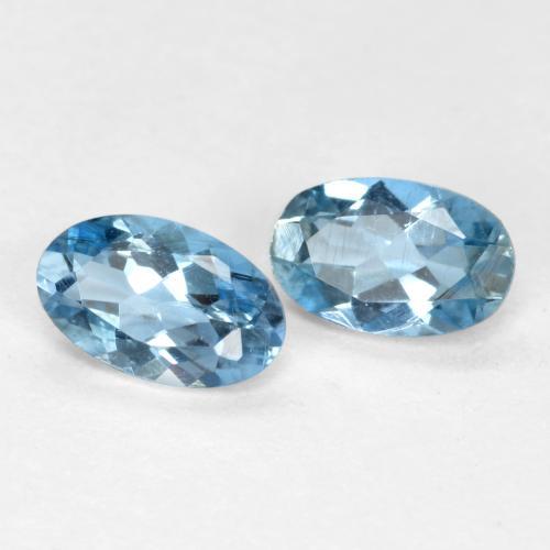 Achetez naturel 0.39ct Bleu clair Bleu vert gems, Coupe ovale, En provenance Inde chez GemSelect. En stock, livraison internationale!
