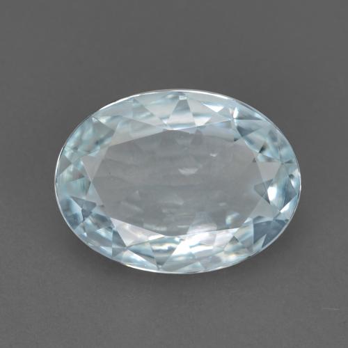 Bleu vert Bleu aquatique léger naturelle Coupe ovale, 0.86 ct, VVS