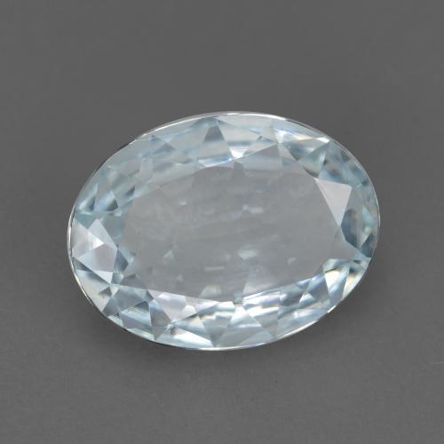 Bleu vert Bleu aquatique léger naturelle Coupe ovale, 0.86 ct, VVS