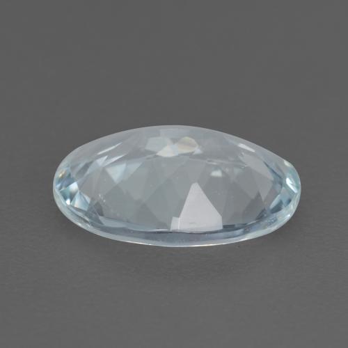 Bleu vert Bleu aquatique léger naturelle Coupe ovale, 0.86 ct, VVS