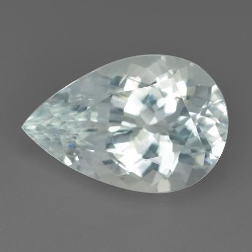 Bleu vert Blanc verdâtre très clair naturelle En forme de poire, 4.52 ct, VVS