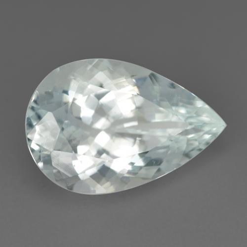 Bleu vert Blanc verdâtre très clair naturelle En forme de poire, 4.52 ct, VVS