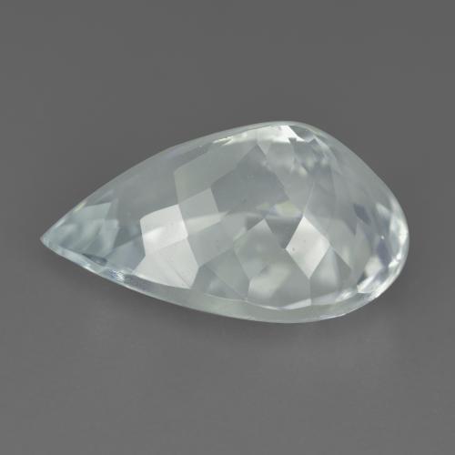 Bleu vert Blanc verdâtre très clair naturelle En forme de poire, 4.52 ct, VVS