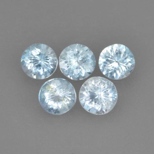 Achetez naturel 1.10ct Bleu bébé Bleu vert gems, Coupe roude, En provenance Inde chez GemSelect. En stock, livraison internationale!