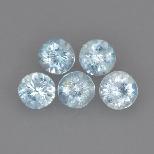 Achetez naturel 1.10ct Bleu bébé Bleu vert gems, Coupe roude, En provenance Inde chez GemSelect. En stock, livraison internationale!