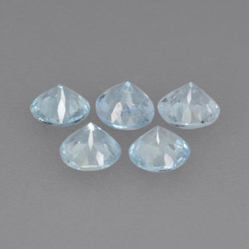 Achetez naturel 1.10ct Bleu bébé Bleu vert gems, Coupe roude, En provenance Inde chez GemSelect. En stock, livraison internationale!