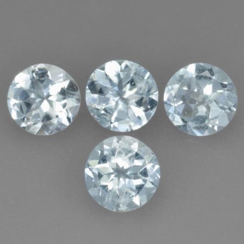Achetez naturel 1,57ct bleue aigue-marine gems, coupe roude, en provenance inde chez gemselect. en stock, livraison internationale!