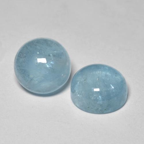 Achetez naturel 4.82ct Bleu bébé intense Bleu vert gems, Coupe roude, En provenance Madagascar chez GemSelect. En stock, livraison internationale!