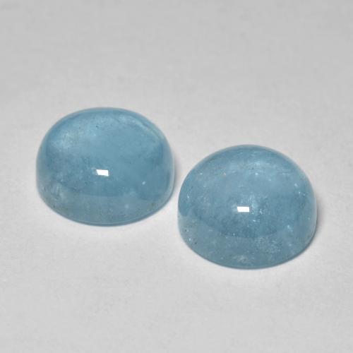 Achetez naturel 4.82ct Bleu bébé intense Bleu vert gems, Coupe roude, En provenance Madagascar chez GemSelect. En stock, livraison internationale!
