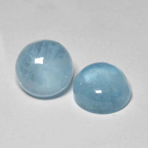 Achetez naturel 4,85ct bleue aigue-marine gems, coupe roude, en provenance madagascar chez gemselect. en stock, livraison internationale!
