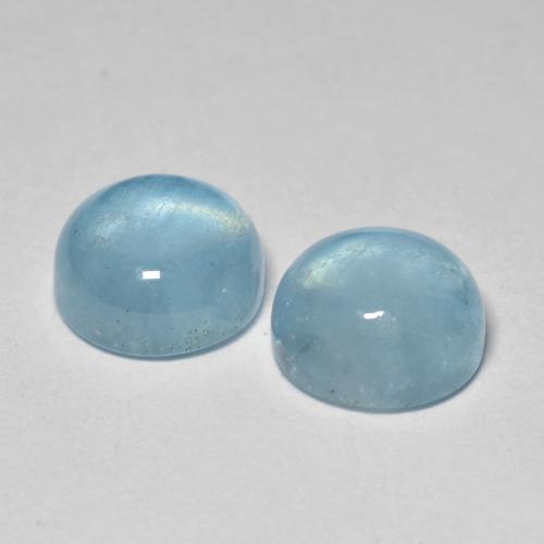 Achetez naturel 4,85ct bleue aigue-marine gems, coupe roude, en provenance madagascar chez gemselect. en stock, livraison internationale!