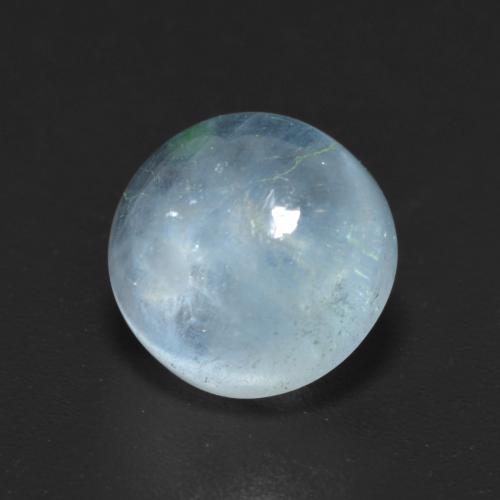 Aigue-marine bleue naturelle coupe roude, 2,42 ct, transparent