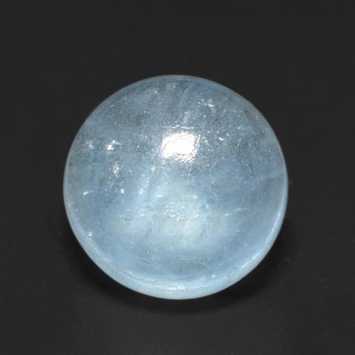 Bleu vert Sarcelle léger naturelle Coupe roude, 4.35 ct, Transparent