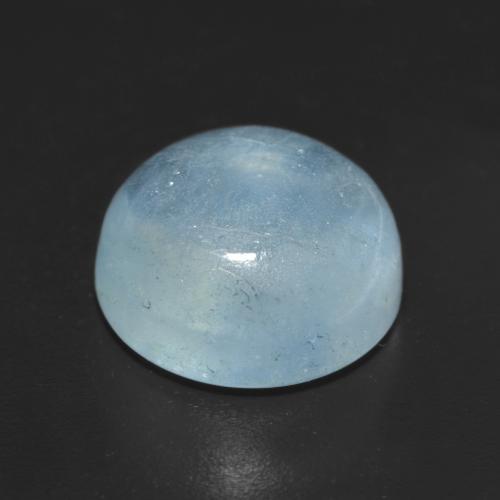 Bleu vert Sarcelle léger naturelle Coupe roude, 4.35 ct, Transparent