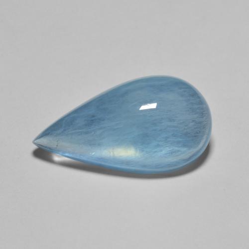 Aigue-marine bleue naturelle en forme de poire, 5,79 ct, transparent