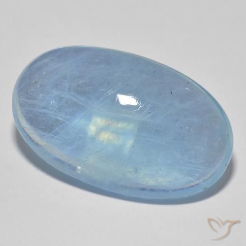 Bleu vert Bleu naturelle ovale, 21.62 ct, Transparent