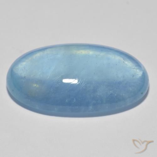 Bleu vert Bleu naturelle ovale, 21.62 ct, Transparent