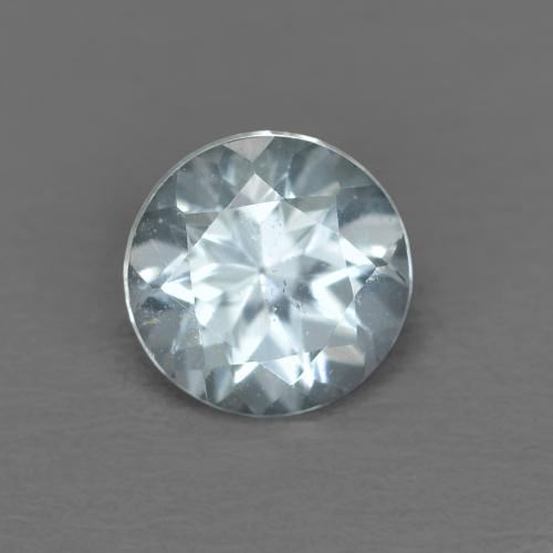Aigue-marine bleue naturelle coupe roude, 0,44 ct, VVS