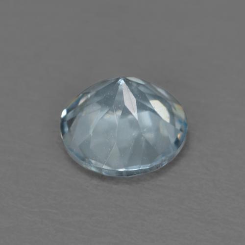 Aigue-marine bleue naturelle coupe roude, 0,44 ct, VVS