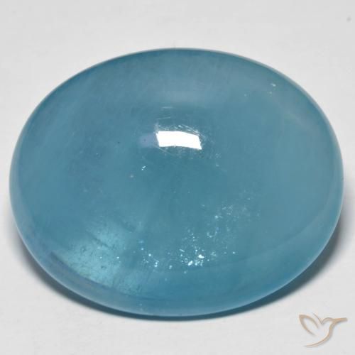 42.60ct Naturel Bleu aquatique Bleu vert, ovale, Transparent