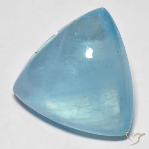 Bleu vert Bleu aquatique naturelle Trillion, 27.44 ct, Transparent