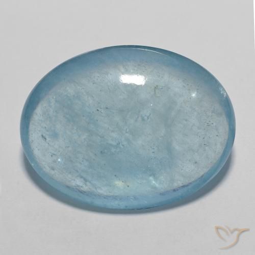 20.10ct Naturel Bleu ciel Bleu vert, ovale, Transparent