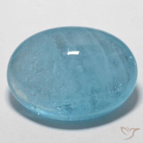 Bleu vert Bleu Yale naturelle ovale, 56.63 ct, Transparent