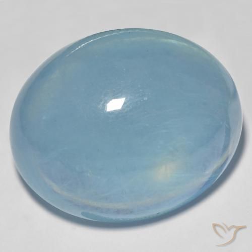 43.77ct Naturel Sarcelle léger Bleu vert, ovale, Transparent