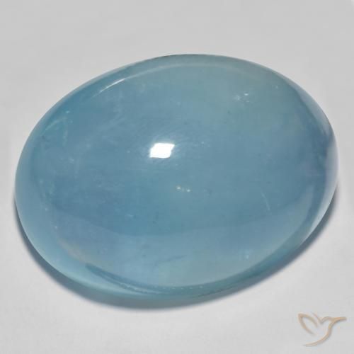 Bleu vert Sarcelle léger naturelle ovale, 56.93 ct, Translucide