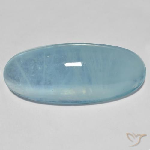 31.34ct Naturel Vert bleu clair Bleu vert, ovale, Transparent