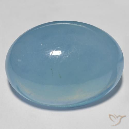 27.91ct Naturel Sarcelle léger Bleu vert, ovale, Translucide