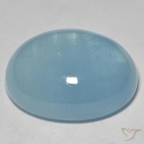 Bleu vert Bleu verdâtre naturelle ovale, 41.14 ct, Transparent