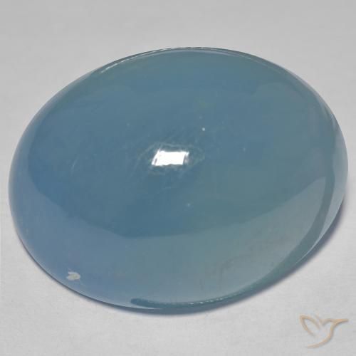 63.50ct Naturel Sarcelle léger Bleu vert, ovale, Translucide