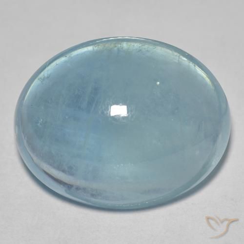 31.95ct Naturel Vert bleu clair Bleu vert, ovale, Transparent