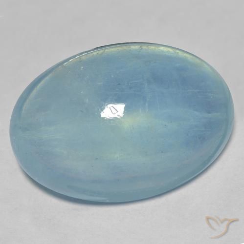 26.47ct Naturel Sarcelle léger Bleu vert, ovale, Transparent