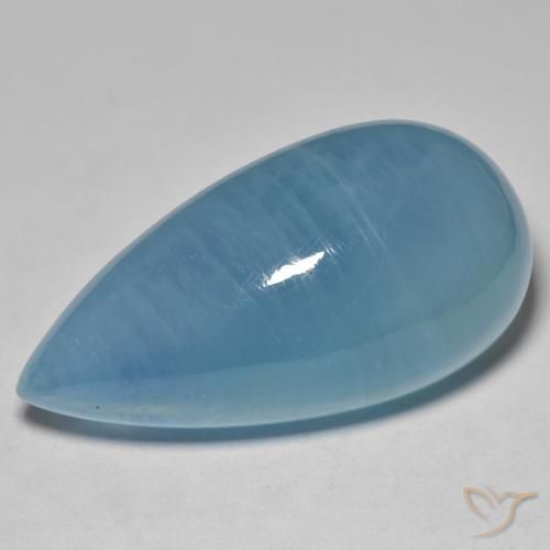 55.68ct Naturel Bleu bébé Bleu vert, En forme de poire, Translucide