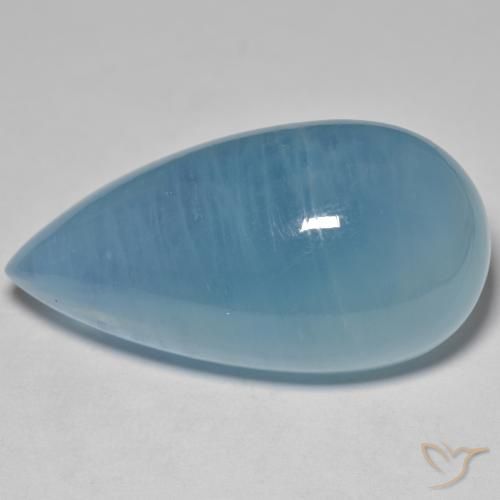 Bleu vert Bleu bébé naturelle En forme de poire, 55.68 ct, Translucide