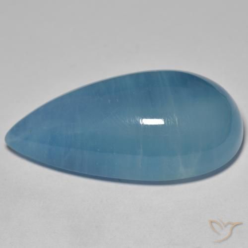 Bleu vert Bleu bébé naturelle En forme de poire, 55.68 ct, Translucide