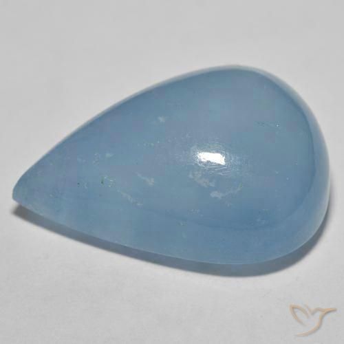 Bleu vert Bleu bébé léger naturelle En forme de poire, 40.79 ct, Translucide