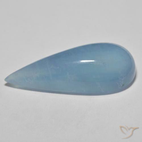 Bleu vert Bleu bébé naturelle En forme de poire, 33.43 ct, Transparent
