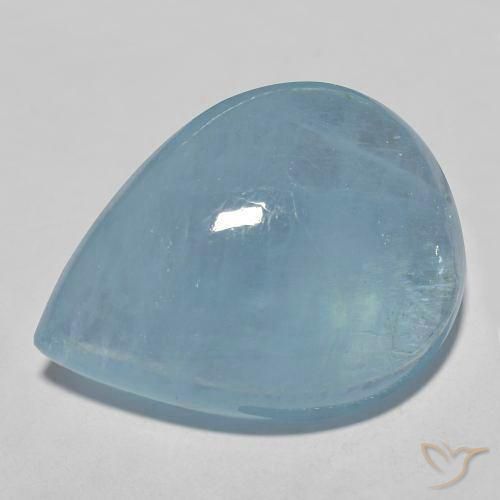 29.27ct Naturel Bleu bébé Bleu vert, En forme de poire, Transparent