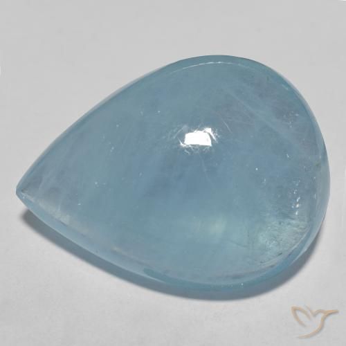 Bleu vert Bleu bébé naturelle En forme de poire, 29.27 ct, Transparent