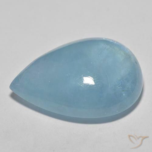 Bleu vert Bleu bébé naturelle En forme de poire, 29.27 ct, Transparent