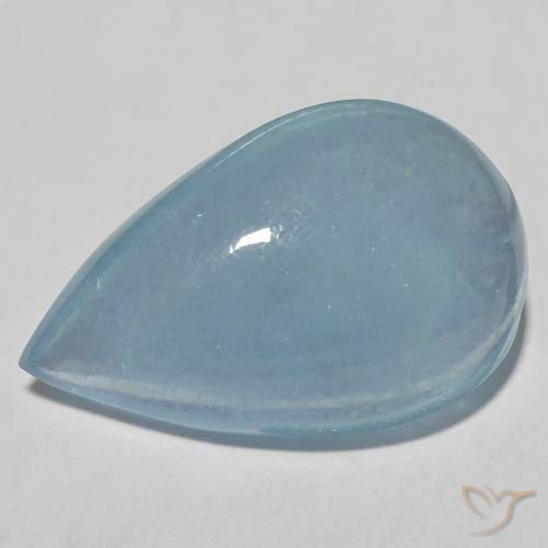 30.15ct Naturel Bleu bébé Bleu vert, En forme de poire, Transparent
