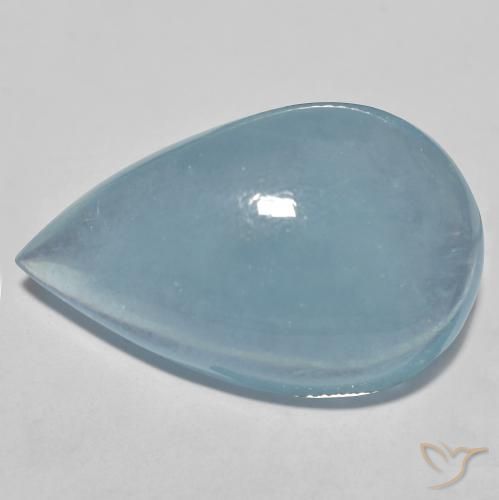 Bleu vert Bleu bébé naturelle En forme de poire, 30.15 ct, Transparent