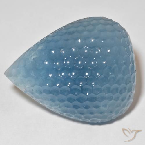 89.31ct Naturel Bleu verdâtre Bleu vert, En forme de poire, Translucide