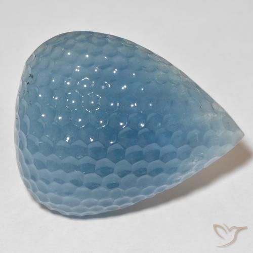 Bleu vert Bleu verdâtre naturelle En forme de poire, 89.31 ct, Translucide