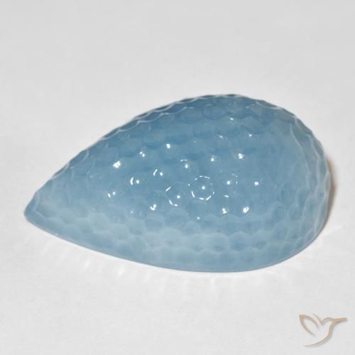 Bleu vert Bleu aquatique naturelle En forme de poire, 69.84 ct, Translucide